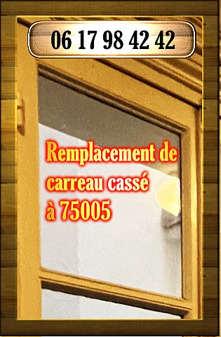 Remplacement de carreau cassé à 75005