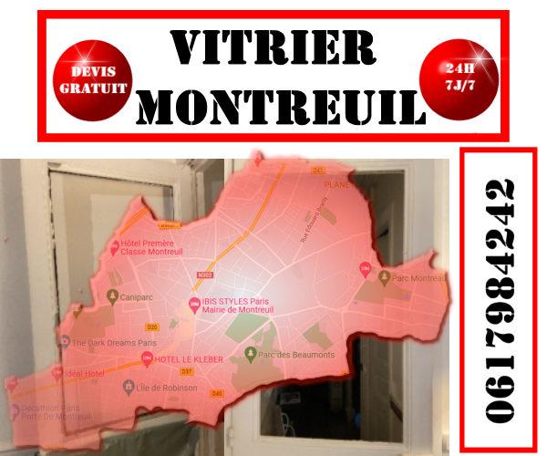 Urgence vitrier Montreuil agréé assurance